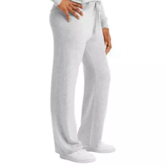 Member's Mark Rib Waistband Cashmere Blend Wide Leg Pant, Grey Heather XL - Picture 2 of 5